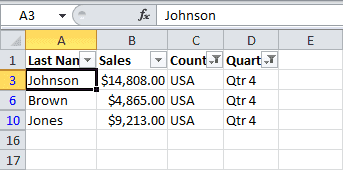 Как сделать фильтр в Excel